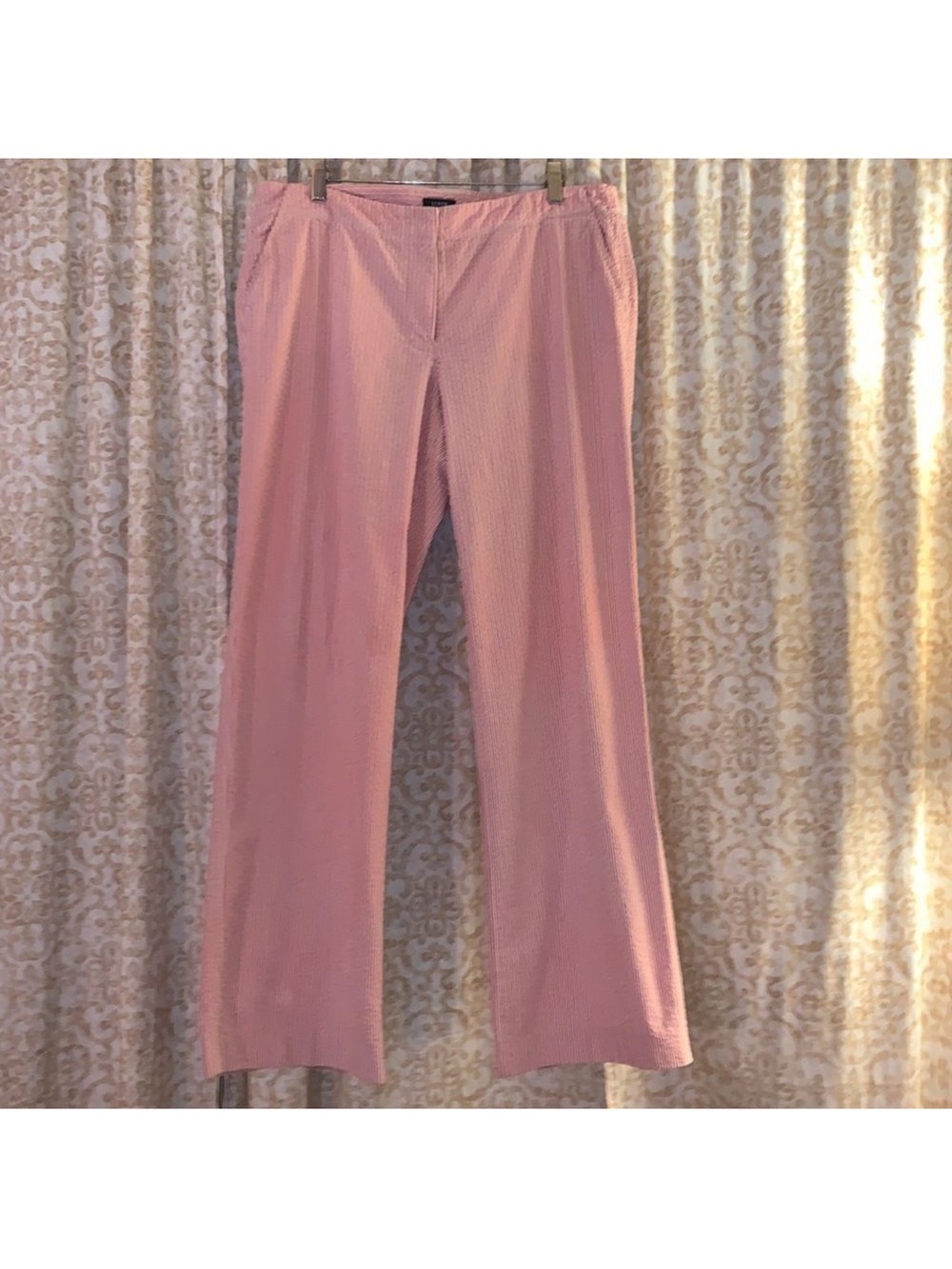 J. Crew Pink Women's Seersucker Chinos 90’s vibe